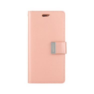 iPhone 13 Pro Compatible Case Cover With Rich Diary - Rose Gold